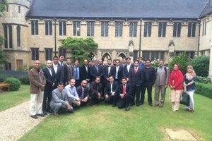 A group photo at University of Oxford UK, with VC AWKUM, 2014